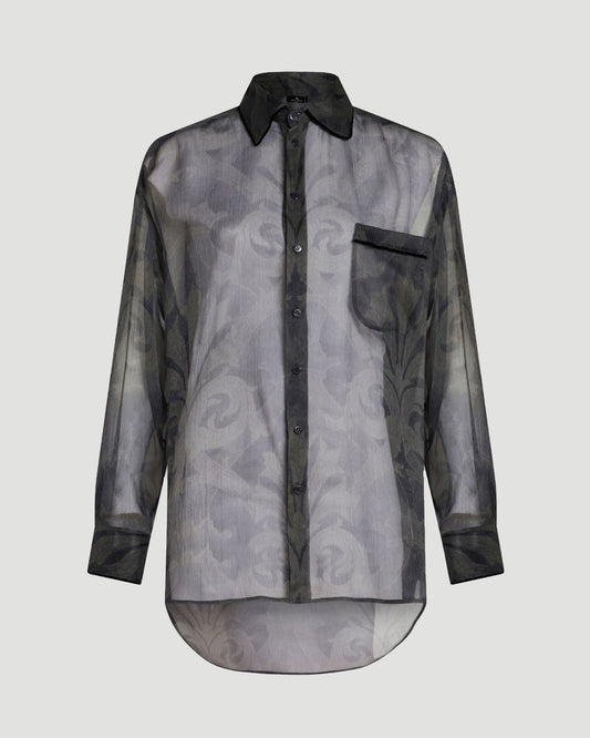 SILK SHIRT WITH PRINT
