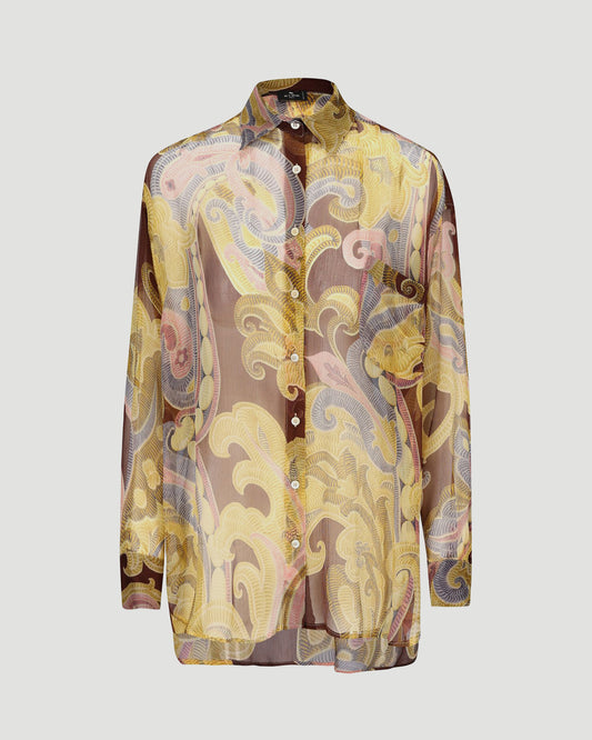 SILK SHIRT WITH PRINT