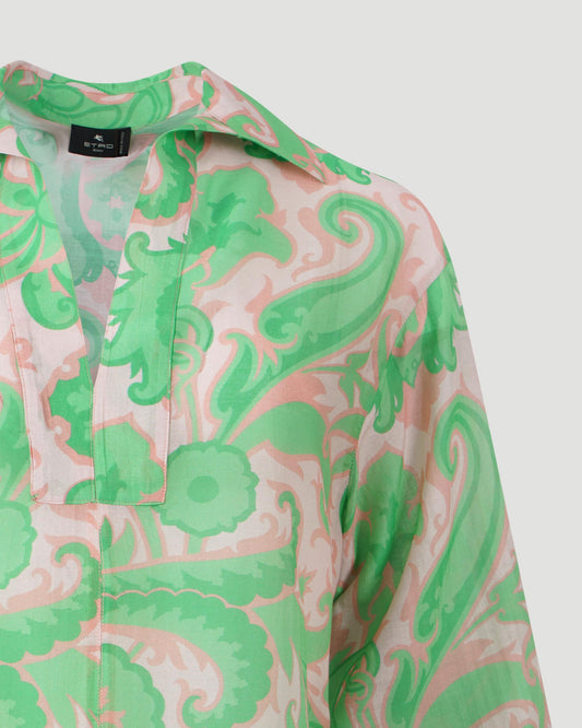 PAISLEY BLOUSE IN COTTON AND SILK