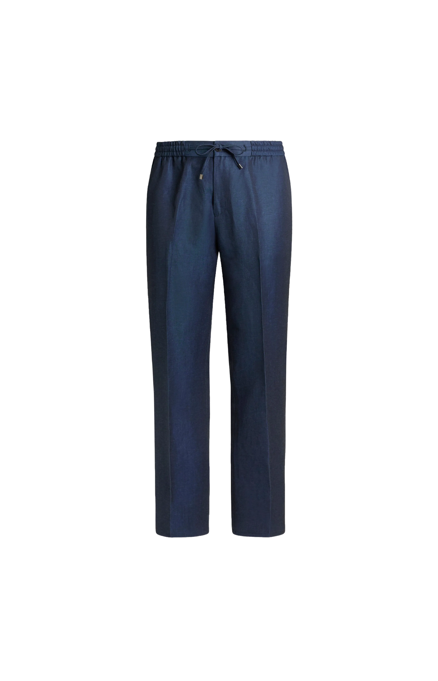 Blue Wool and Linen Jogger Trousers