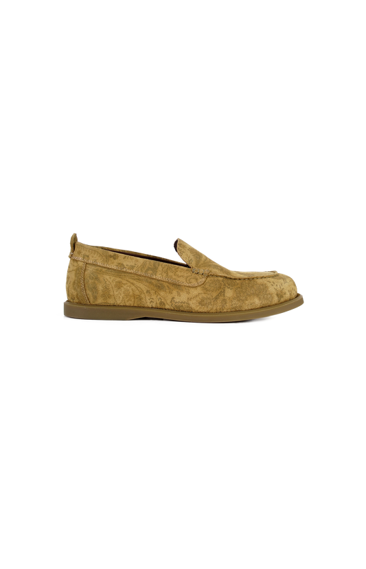 Camel Loafers in Suede