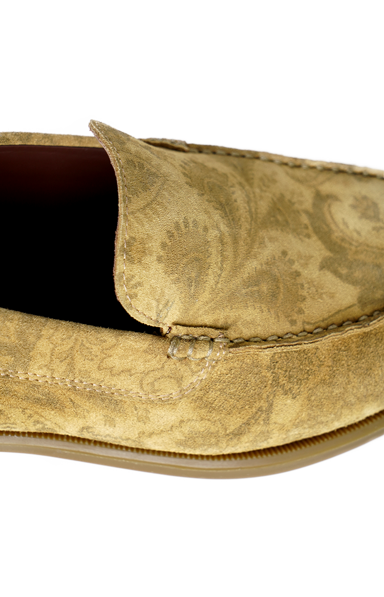 Camel Loafers in Suede