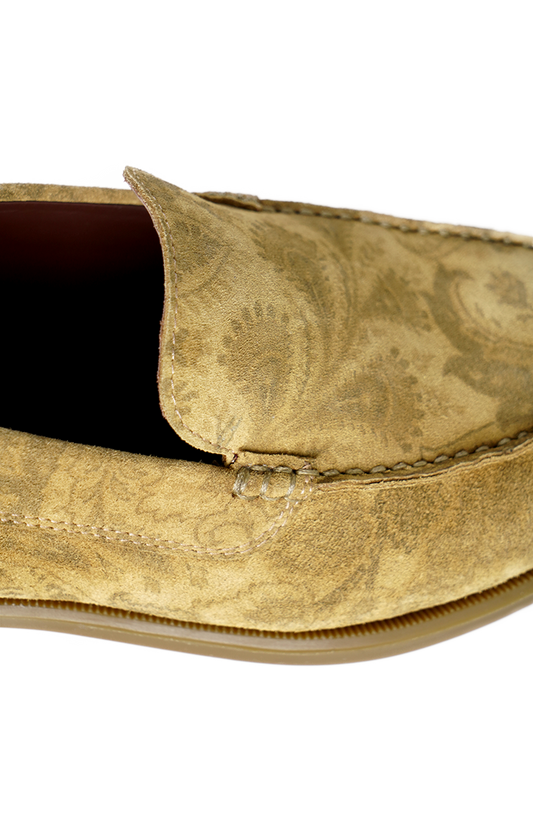 Camel Loafers in Suede
