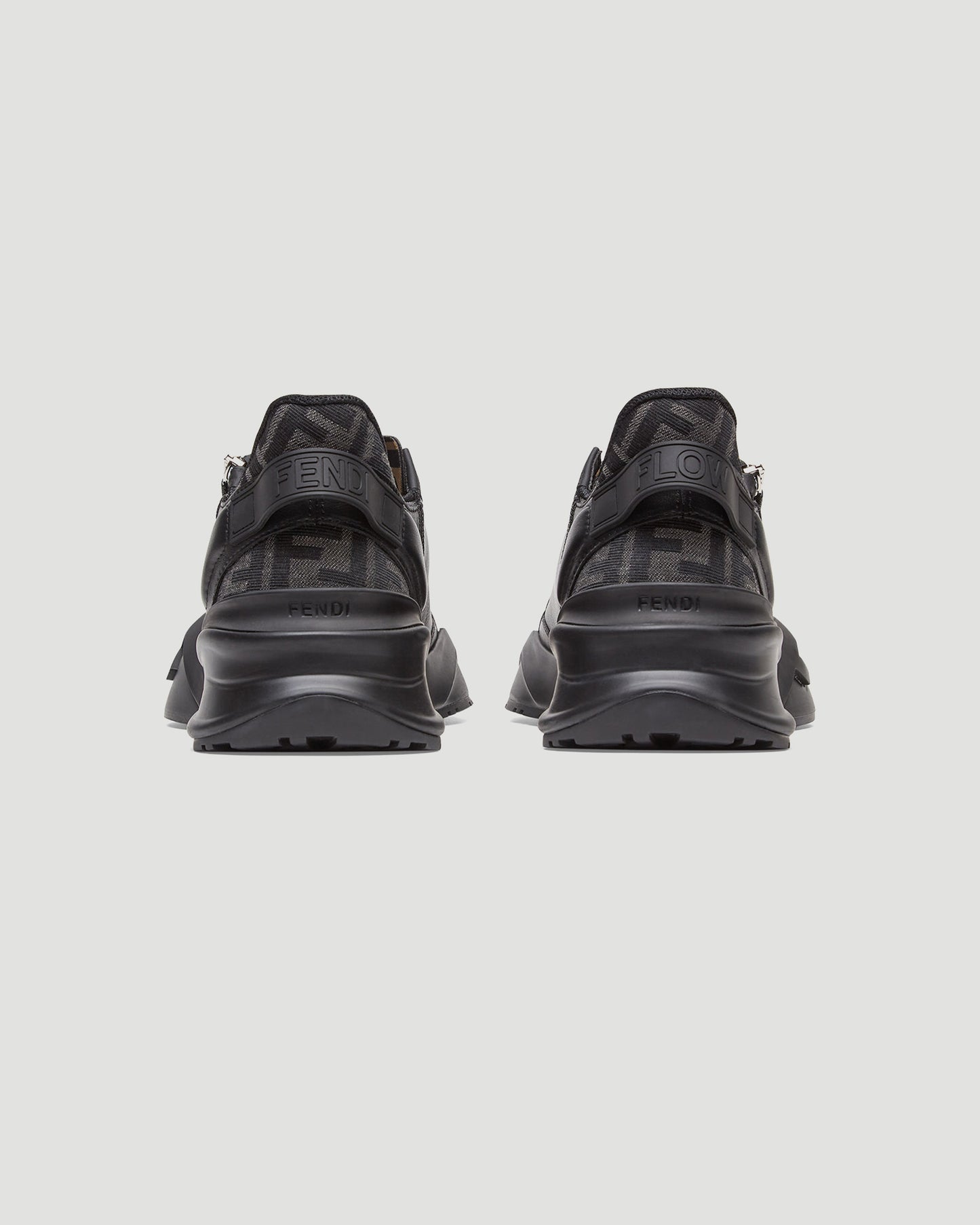 Fendi Flow Black Leather Low-tops