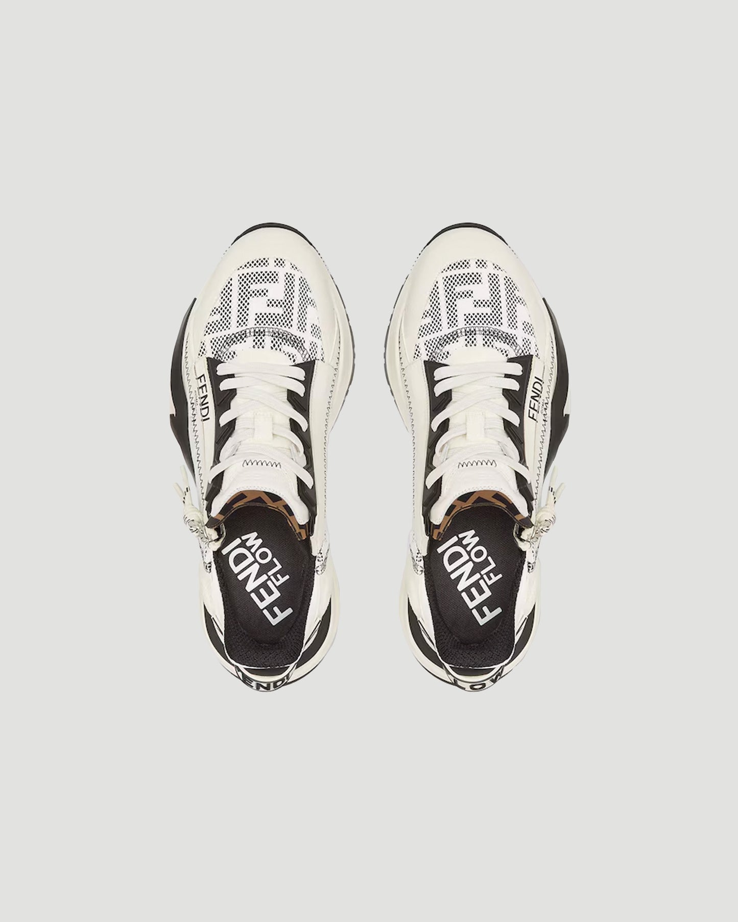 Fendi Flow Sneakers in White FF Lycra®