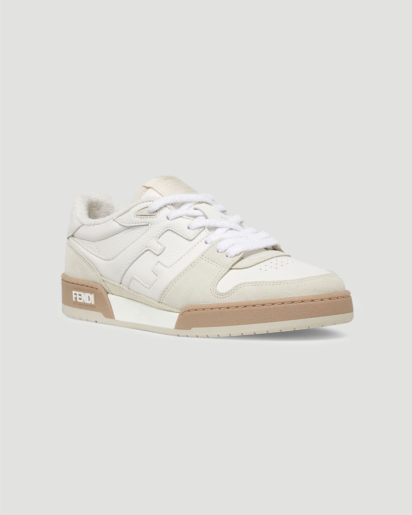 FENDI MATCH LOW TOP SNEAKERS IN WHITE