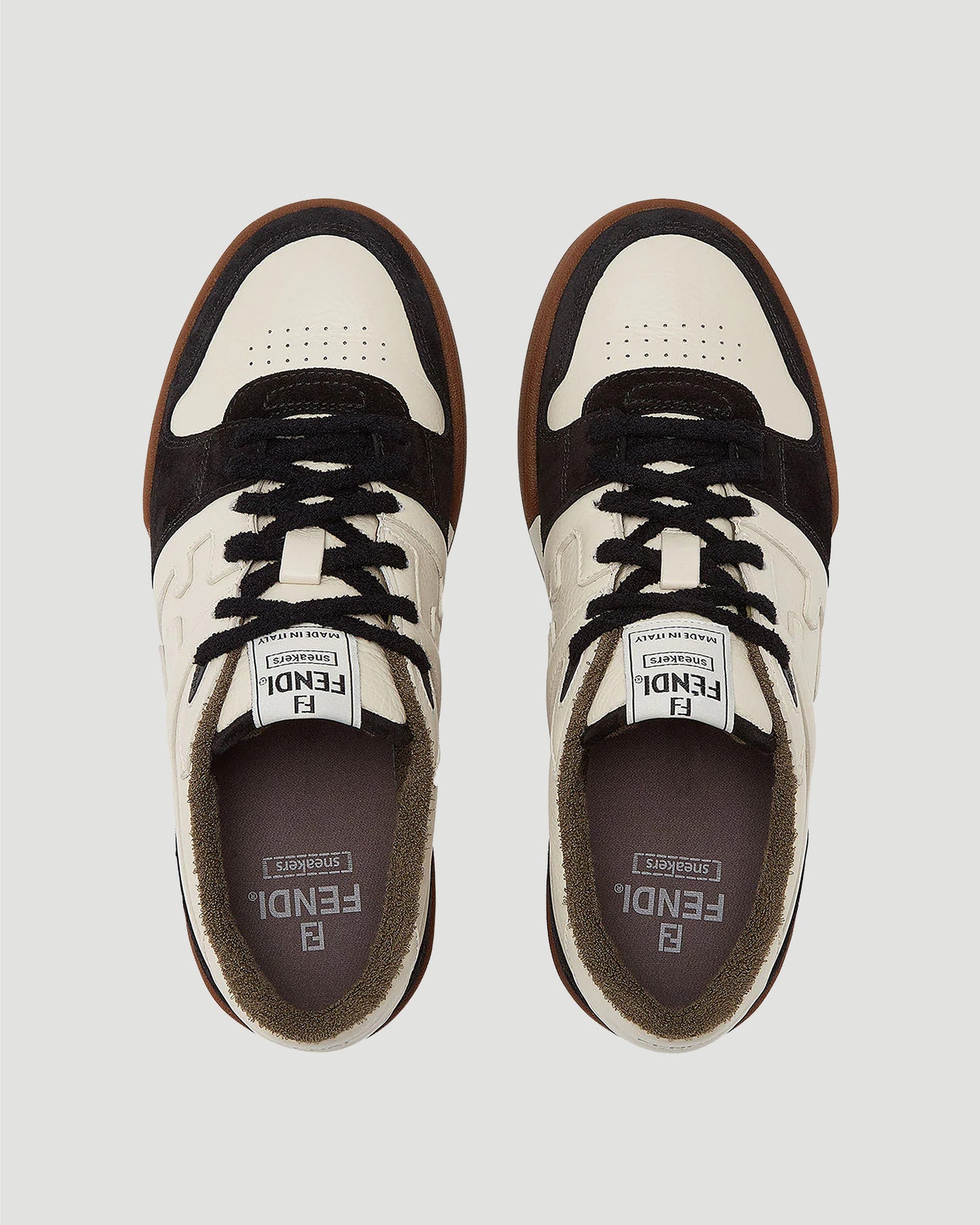 Fendi Match Sneakers in Black Suede