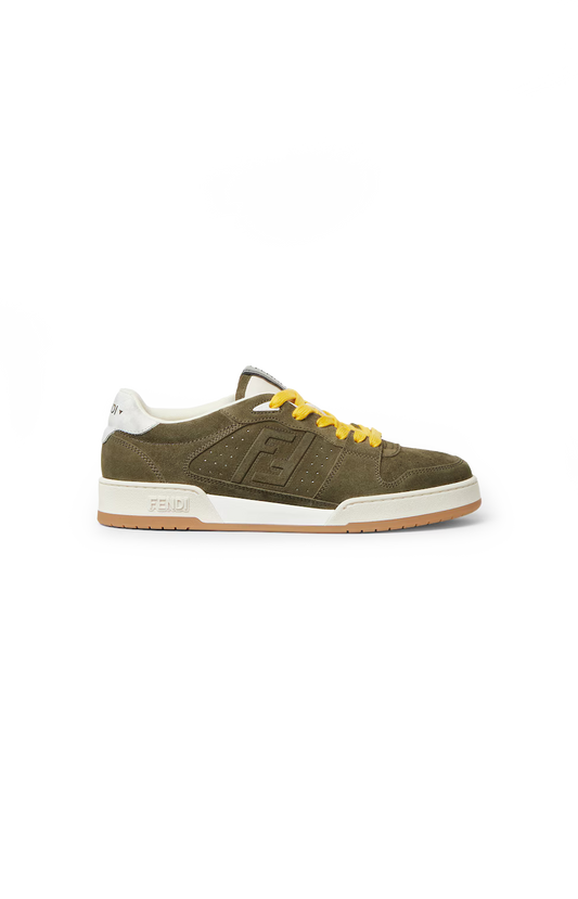 Fendi Match Sneakers in Moss Green — front view