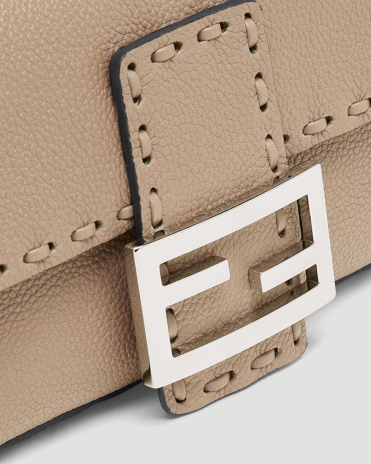 Fendi Mini Baguette Bag in Dove Grey in Beige — product photo 4