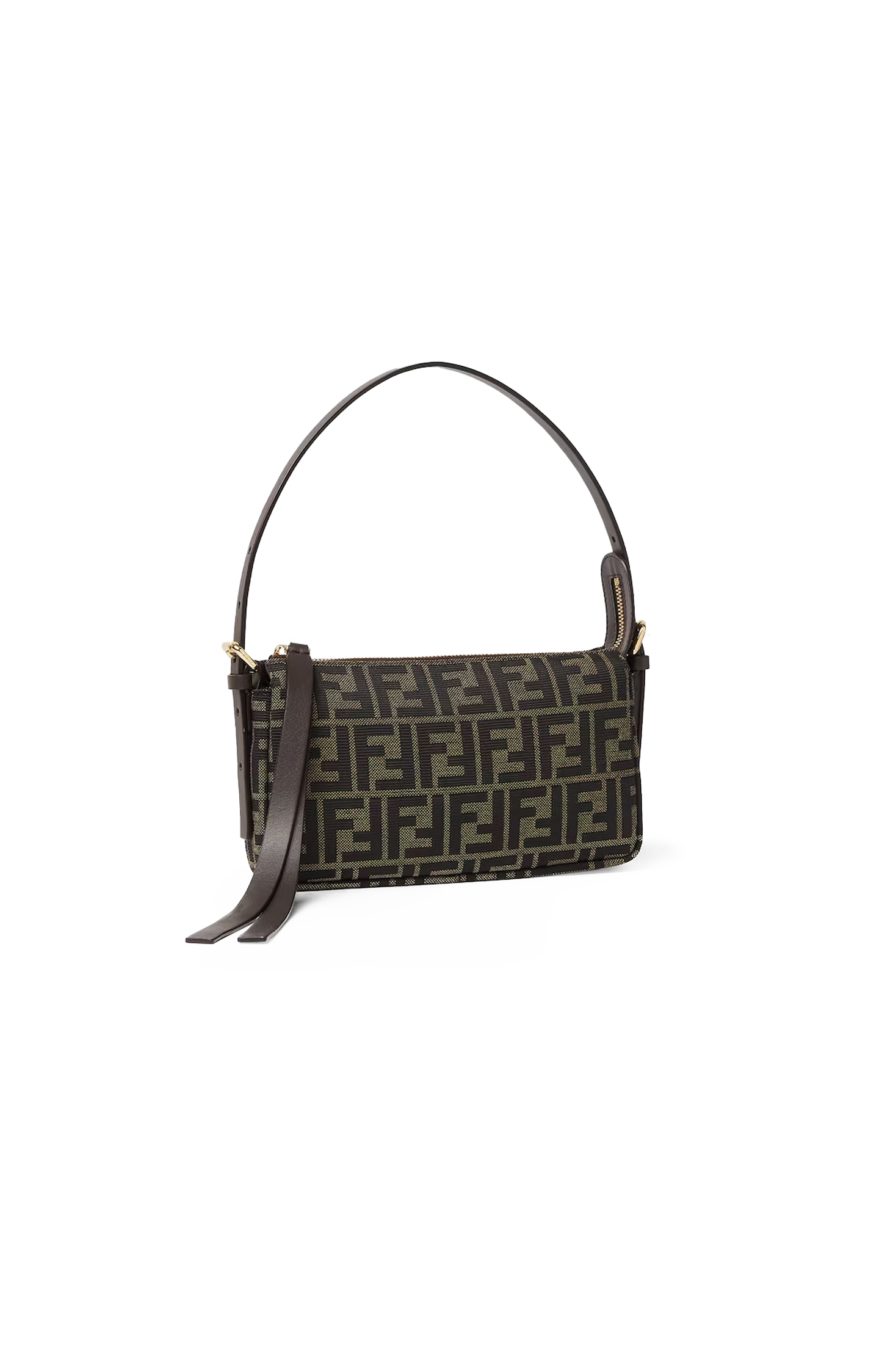 Zip Top Small Bag in FF Zucca Jacquard Fabric