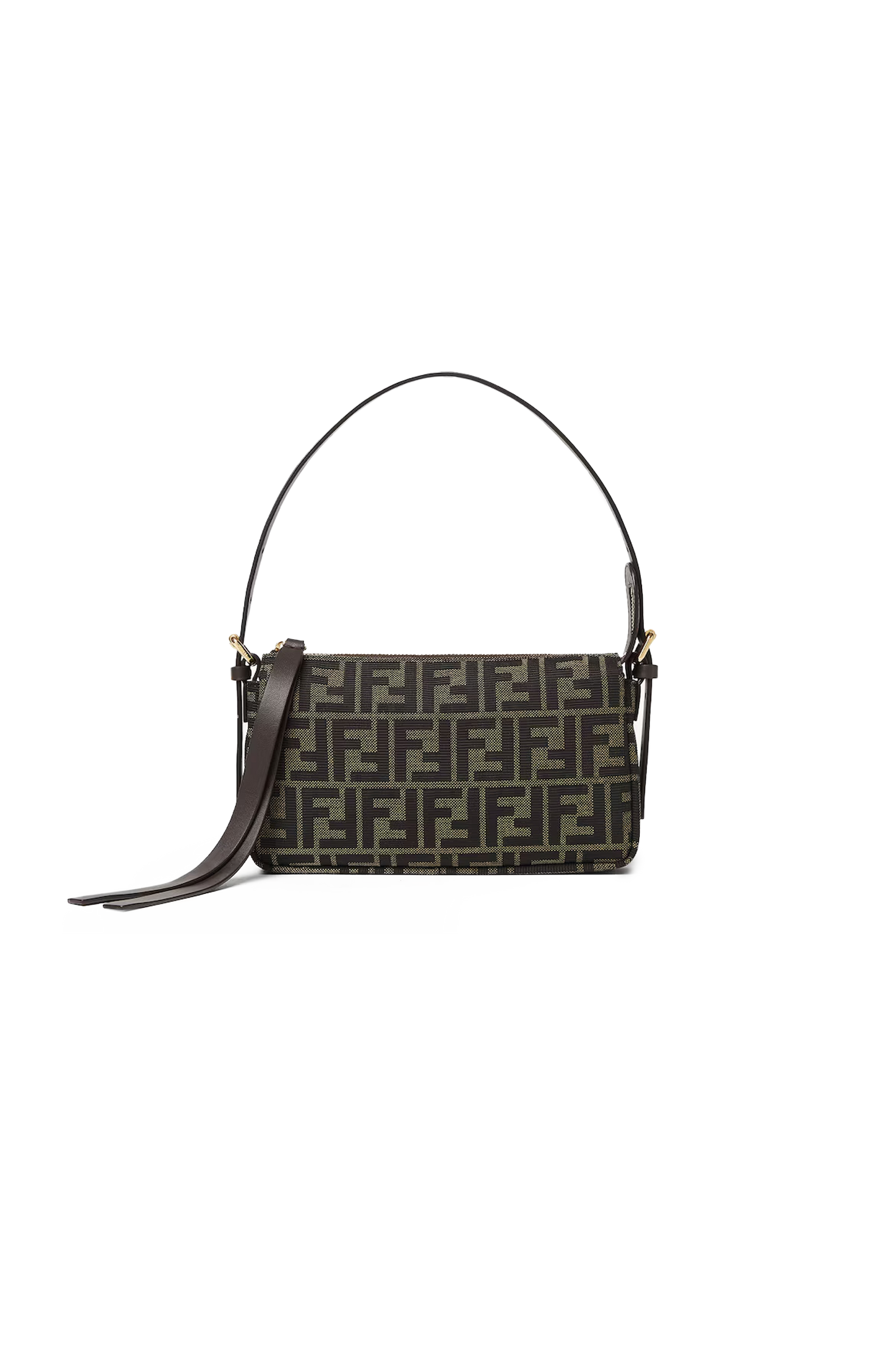 Zip Top Small Bag in FF Zucca Jacquard Fabric