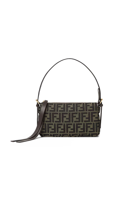 Zip Top Small Bag in FF Zucca Jacquard Fabric