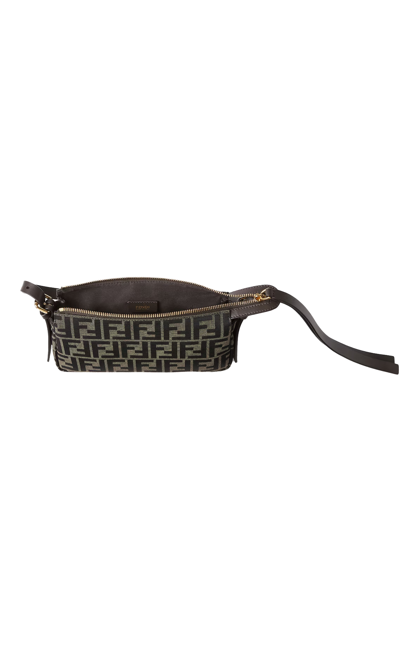 Zip Top Small Bag in FF Zucca Jacquard Fabric