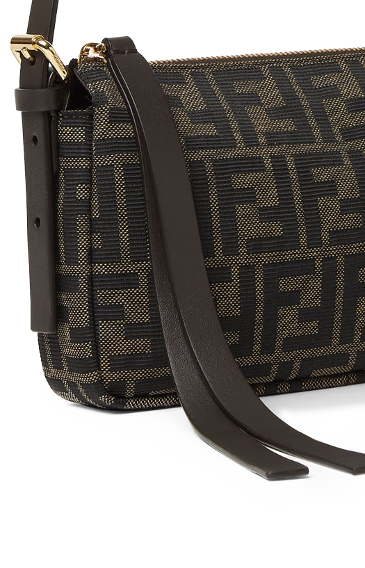 Zip Top Small Bag in FF Zucca Jacquard Fabric