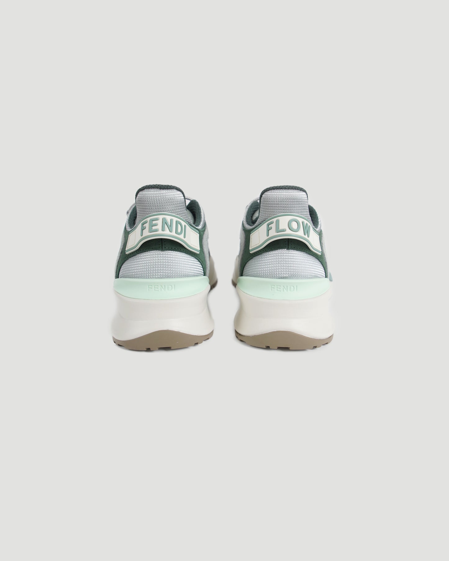 Fendi Flow Sneakers in Matcha Mesh and Suede