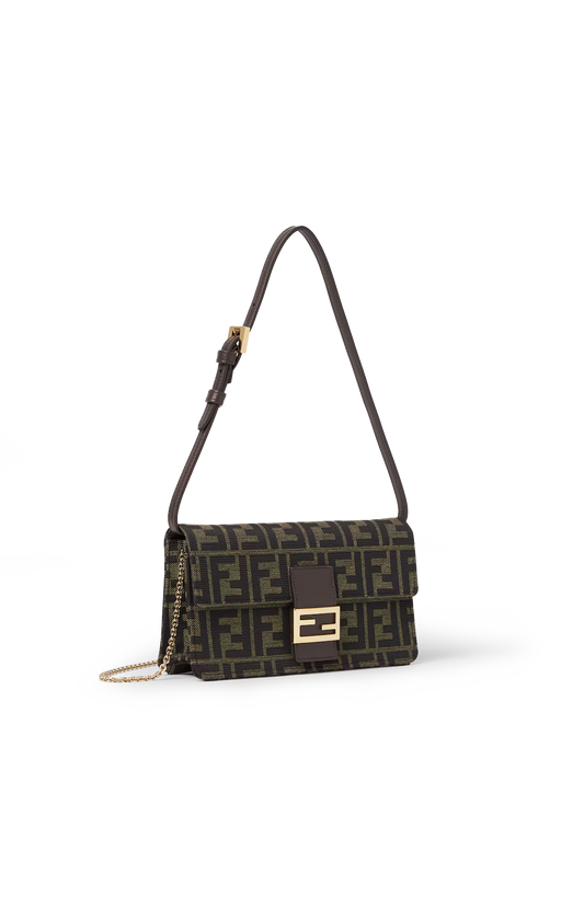 Tube Wallet on Chain in Brown