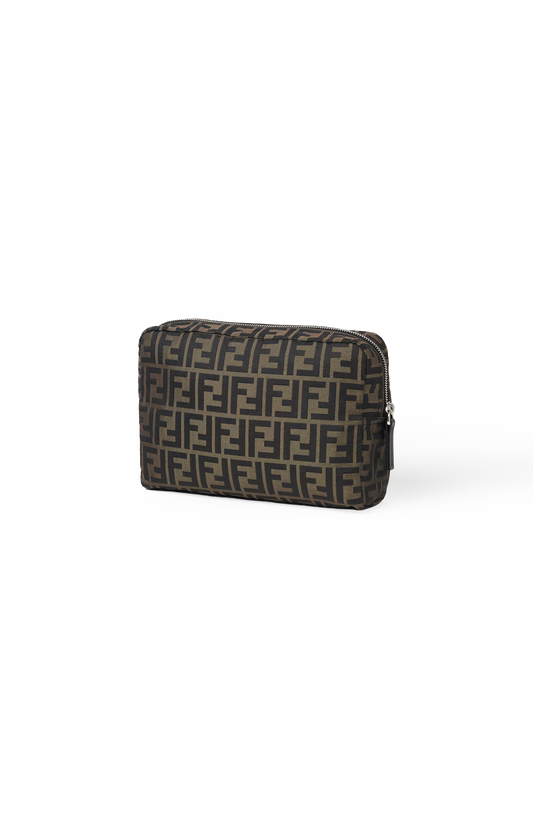 FF Zucca Toiletry Case in Brown