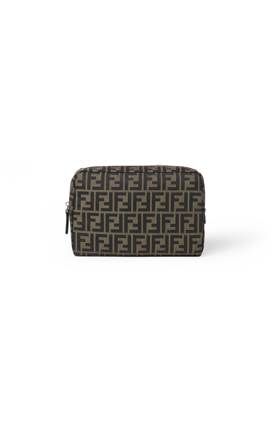 FF Zucca Toiletry Case in Brown
