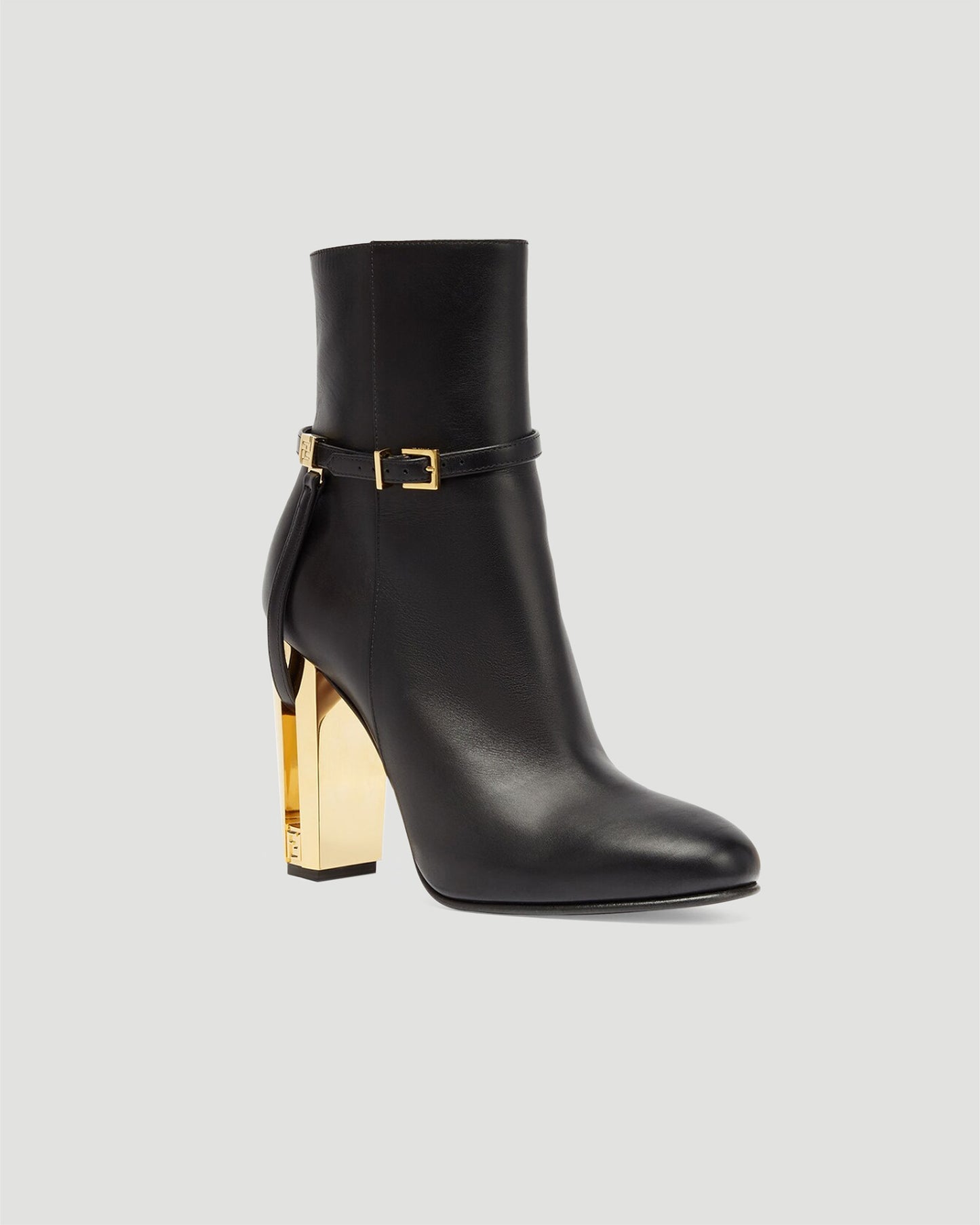Delfina leather high-heeled ankle boots