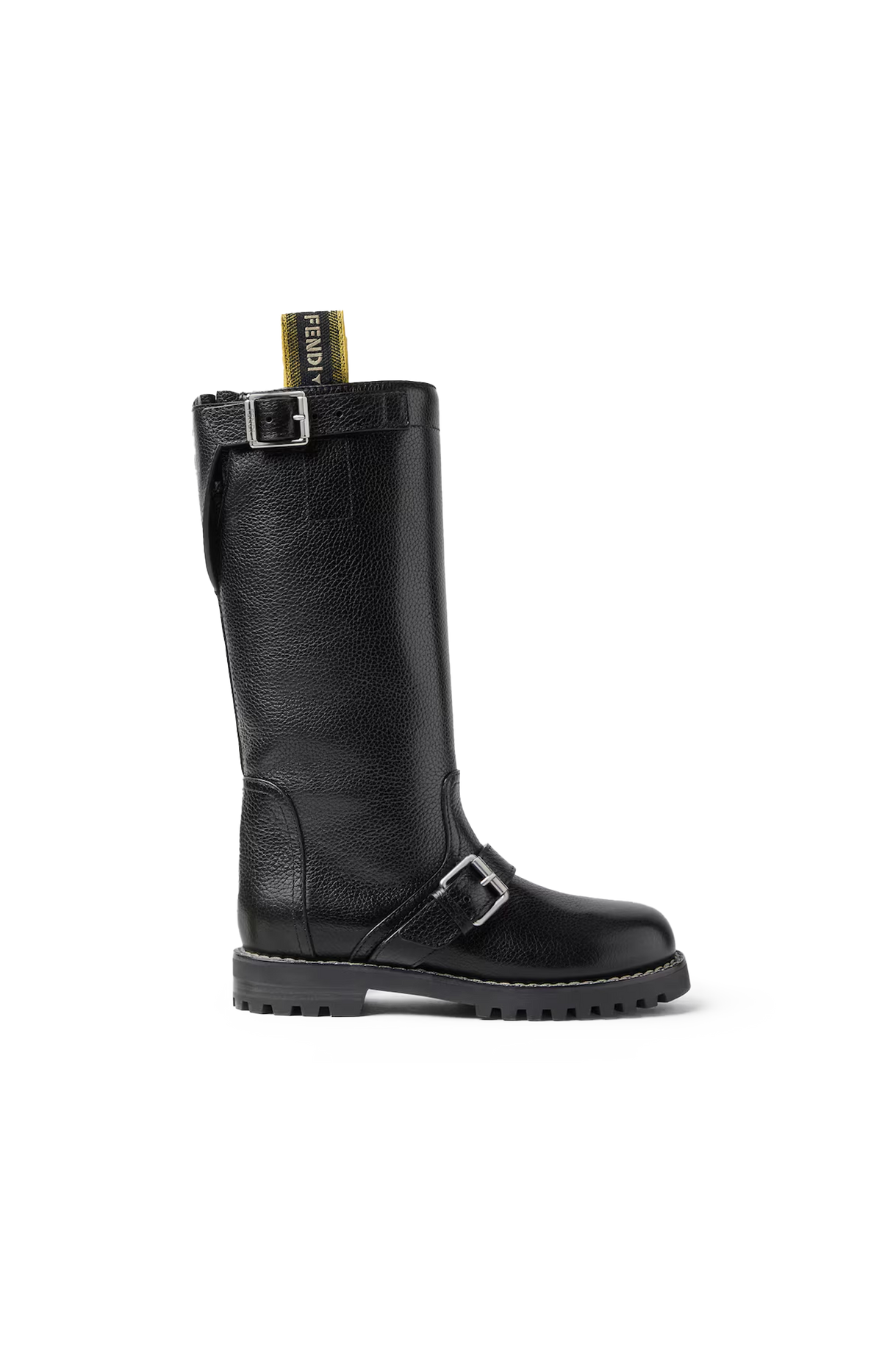 Biker Leather Boots in Black