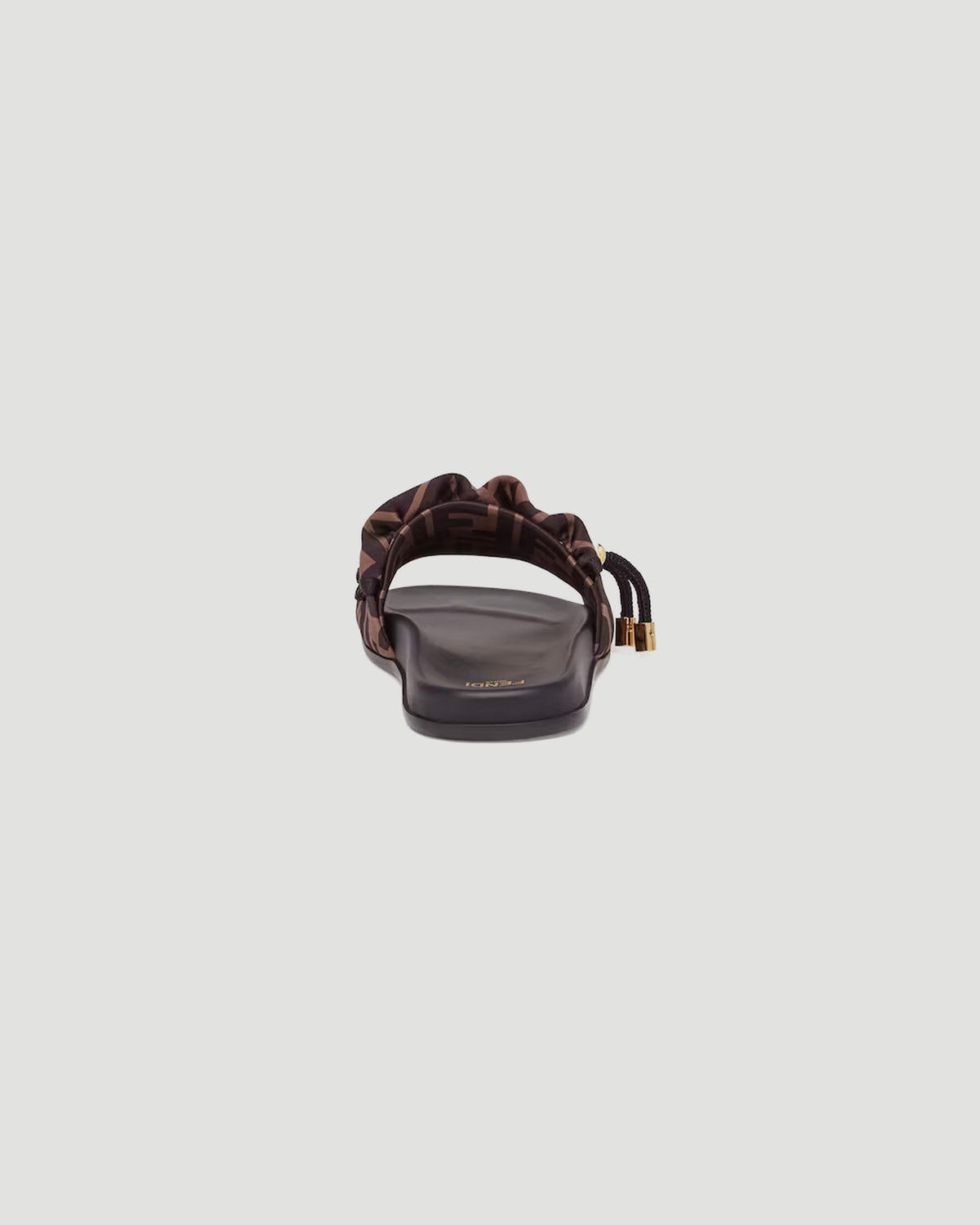 Fendi SATIN SLIDES IN BROWN — product photo 3