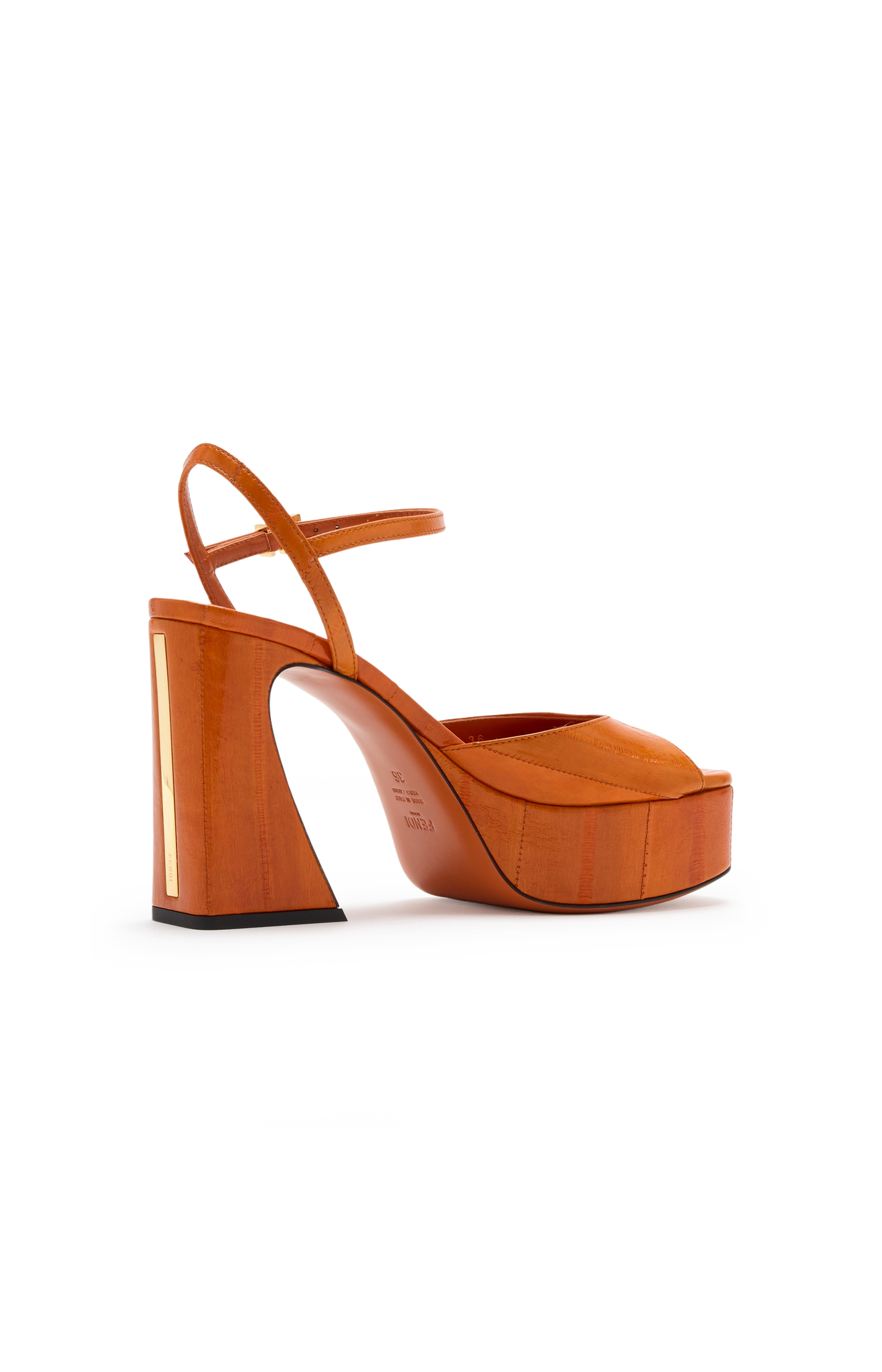 Arco Hagfish High-Heeled Sandals in Orange
