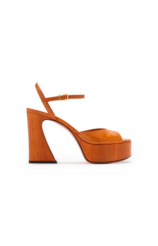 Arco Hagfish High-Heeled Sandals in Orange
