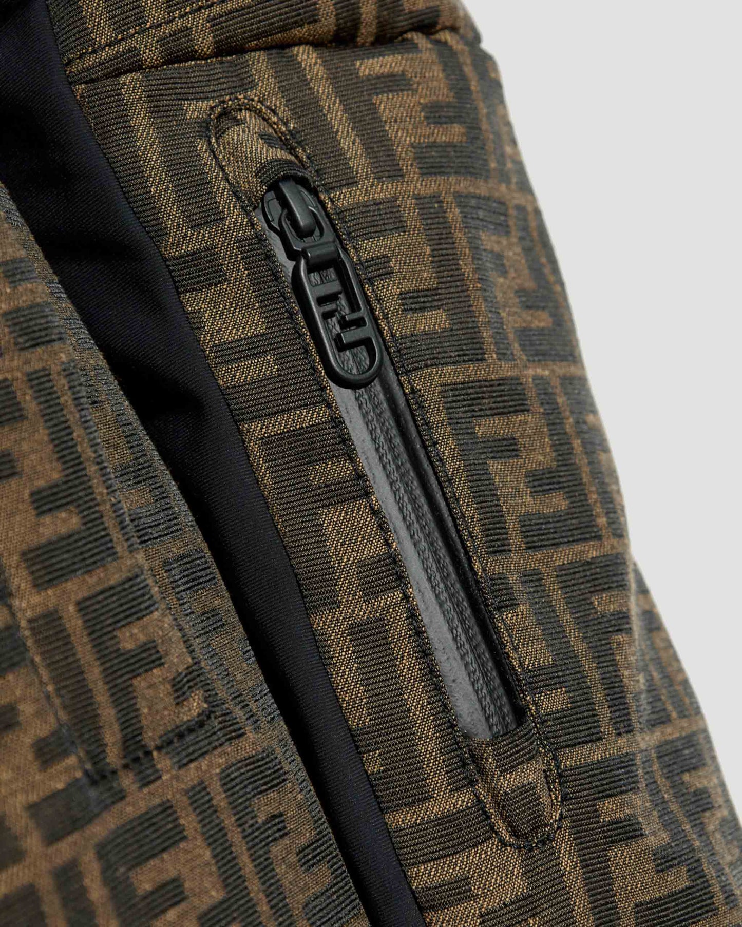 Ski Jacket in Brown FF Canvas