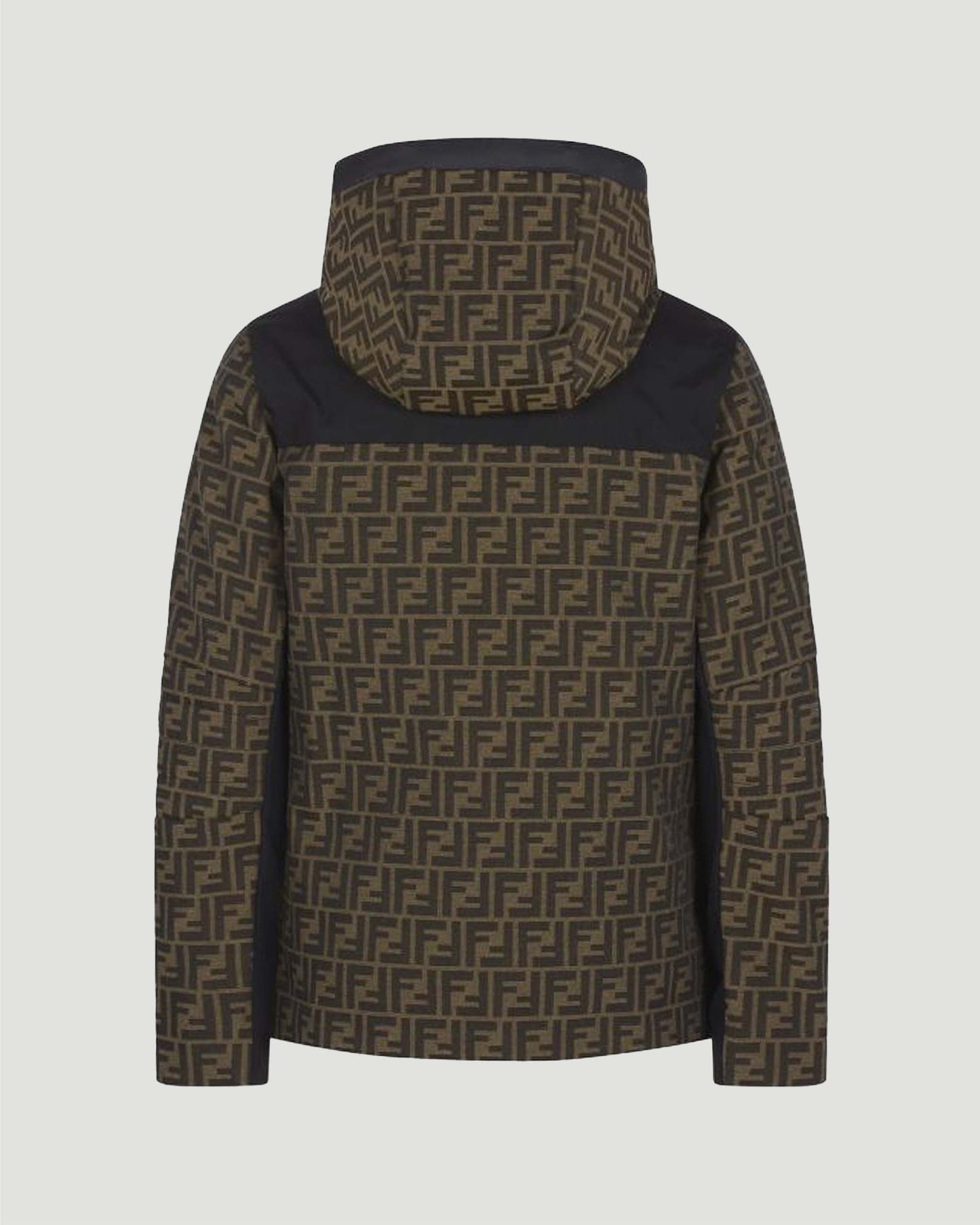 Ski Jacket in Brown FF Canvas