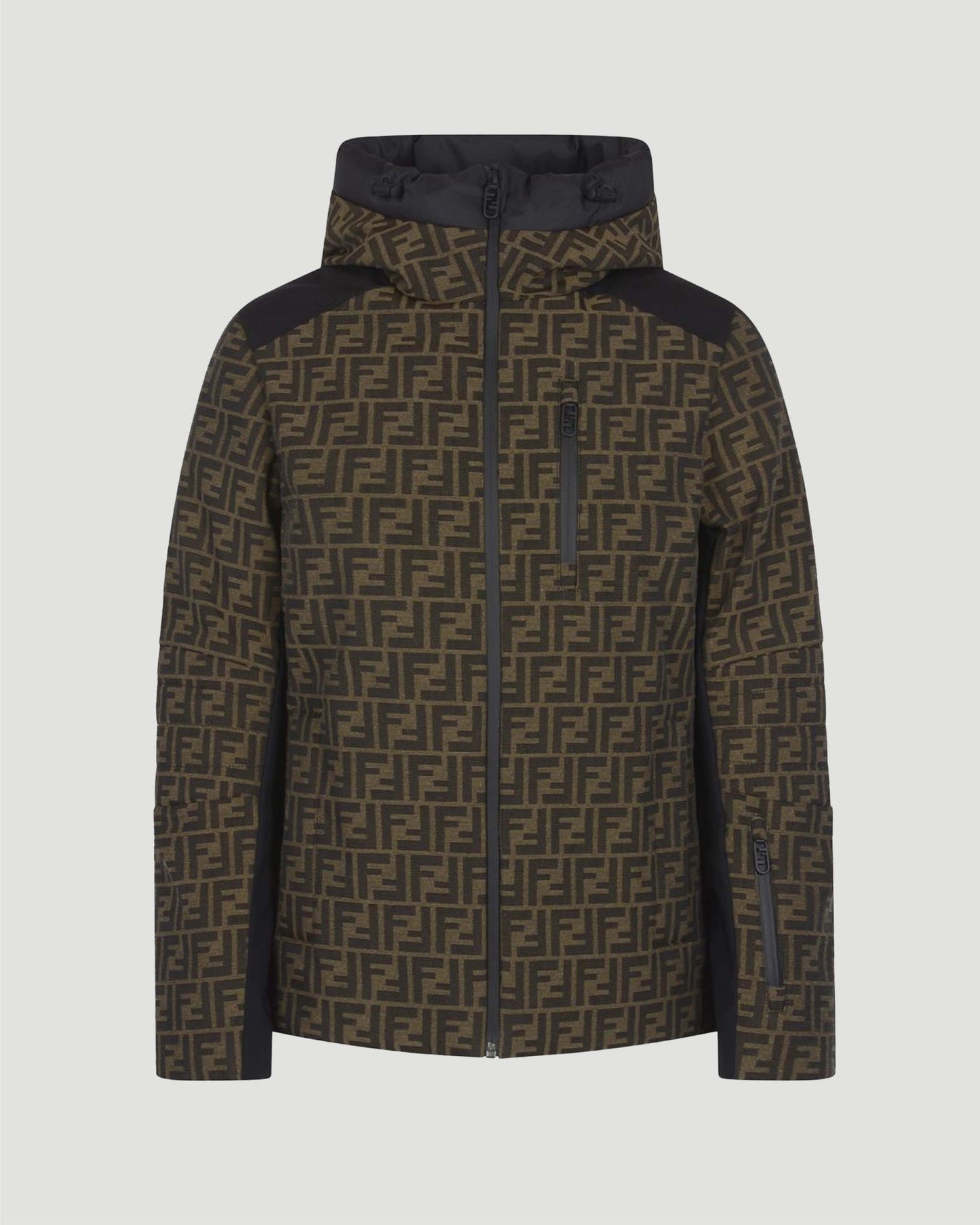 Ski Jacket in Brown FF Canvas