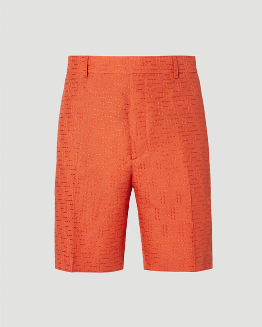 Coral Linen Blend Shorts