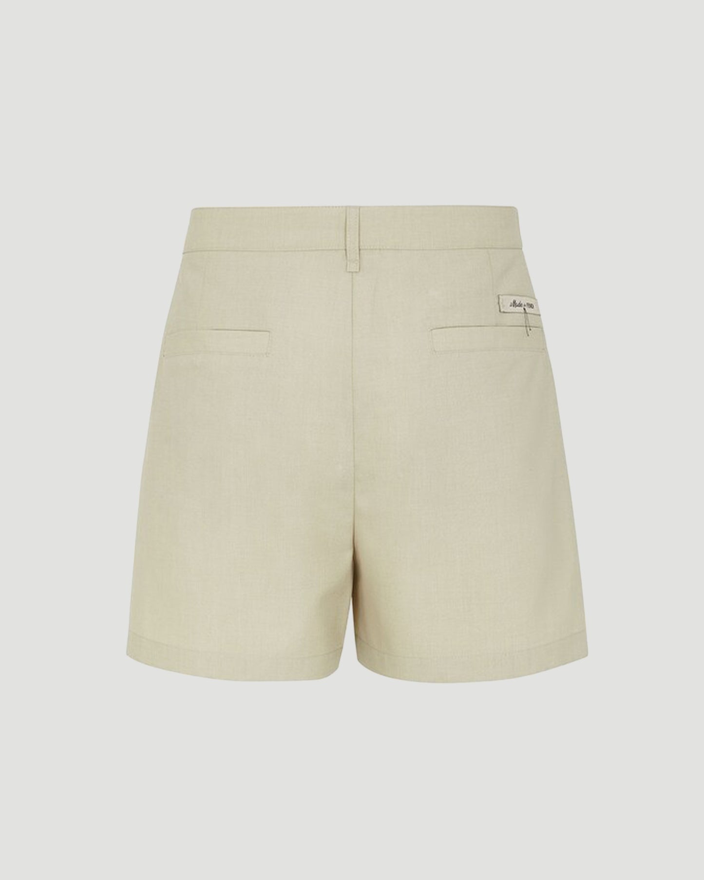 Wool shorts in beige