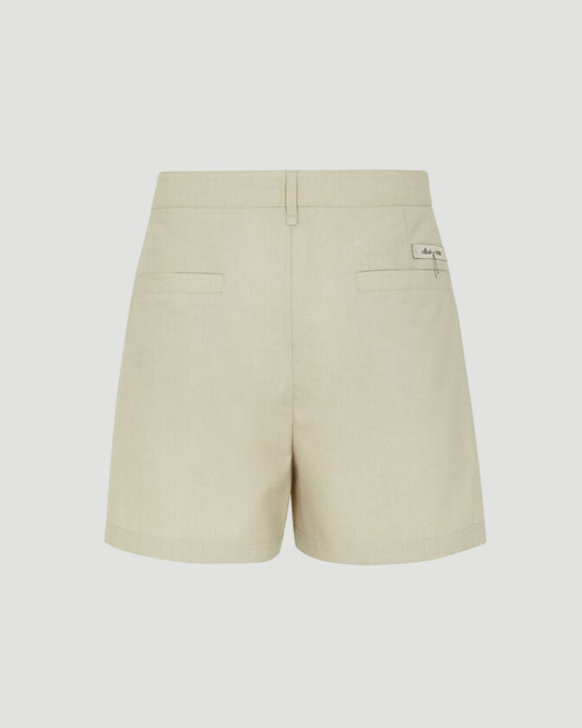 Wool shorts in beige