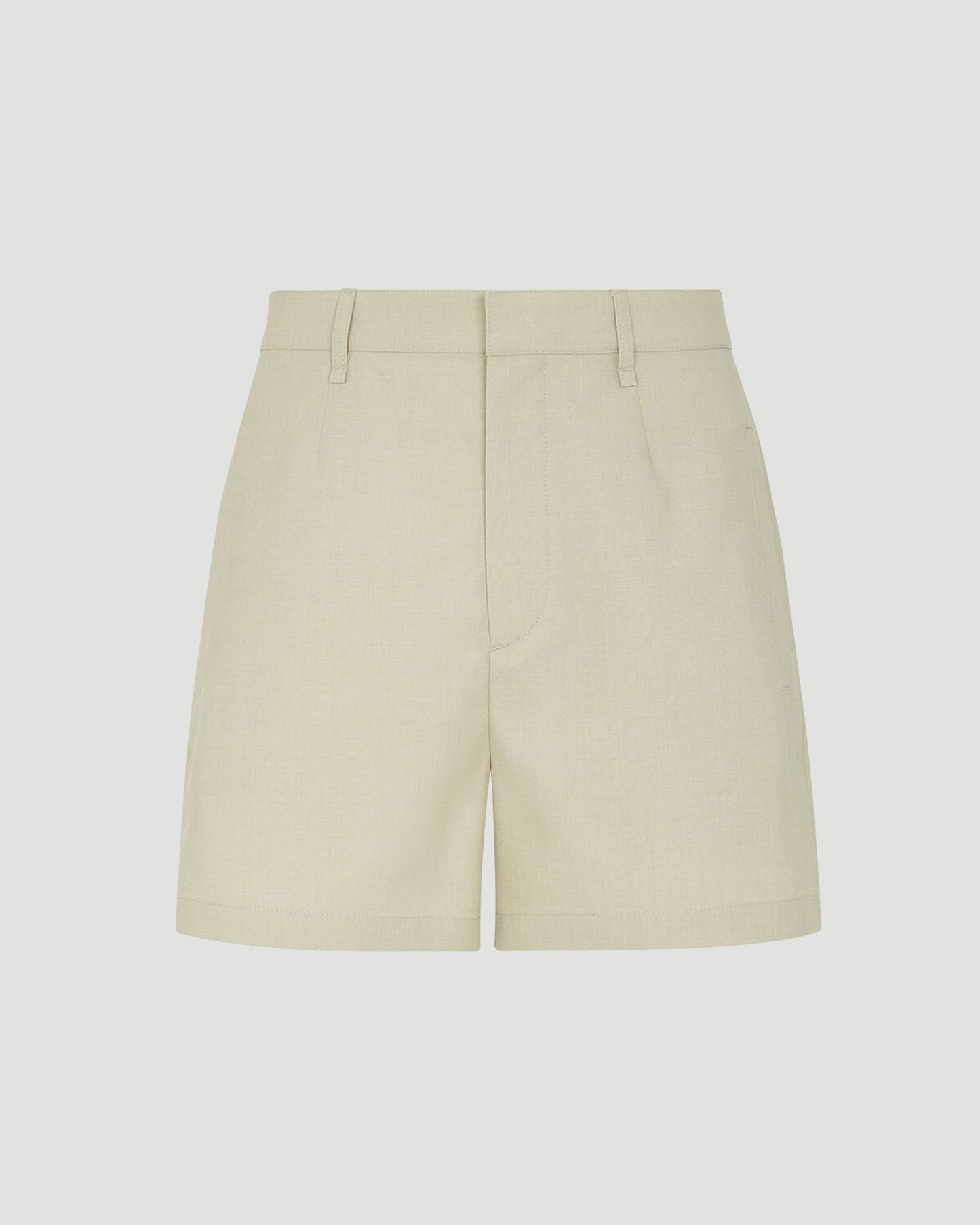 Wool shorts in beige