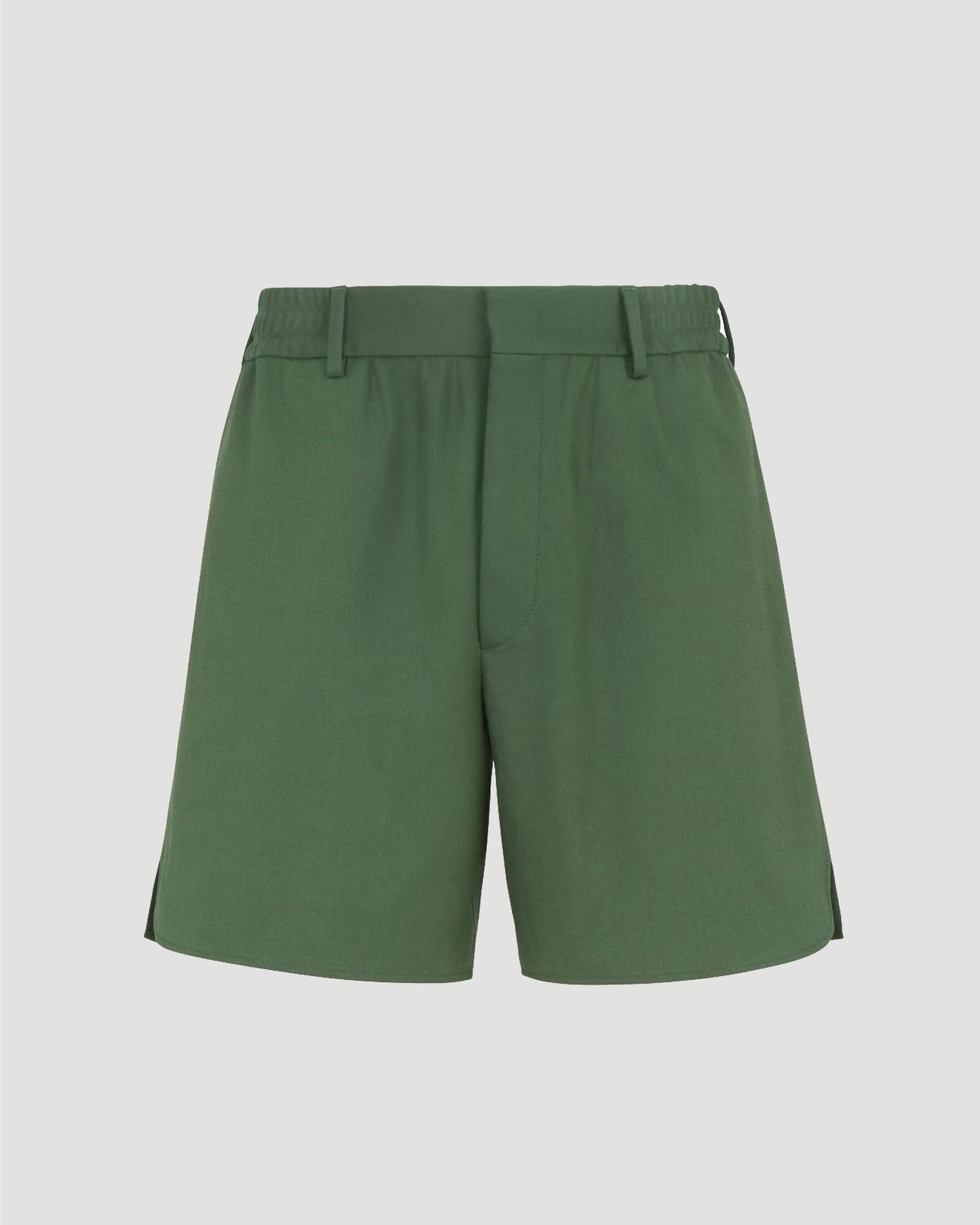 Green Cotton Shorts