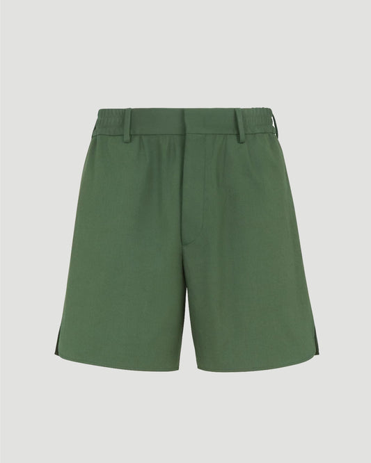 Green Cotton Shorts