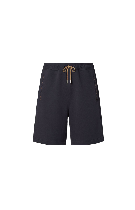 Navy Blue Cotton Shorts