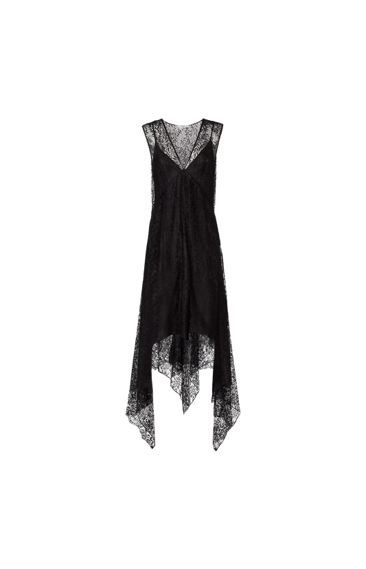 Black Flowers and Bacche Lace Dress