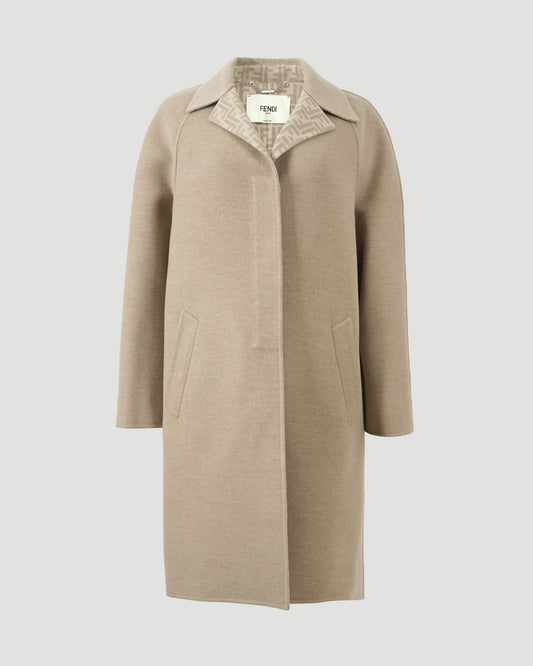 Wool Coat in Beige