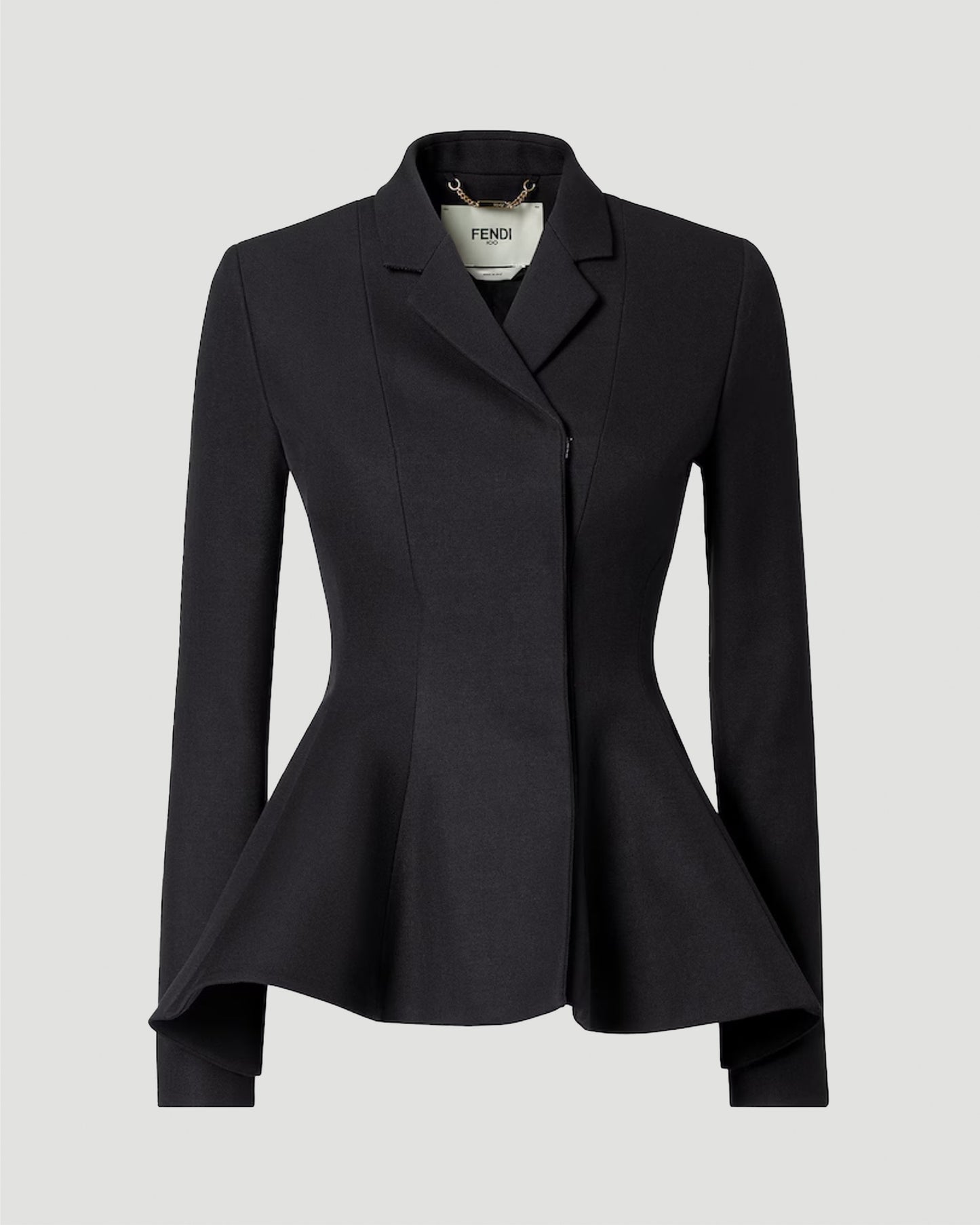 Grain De Poudre Wool Jacket in Black