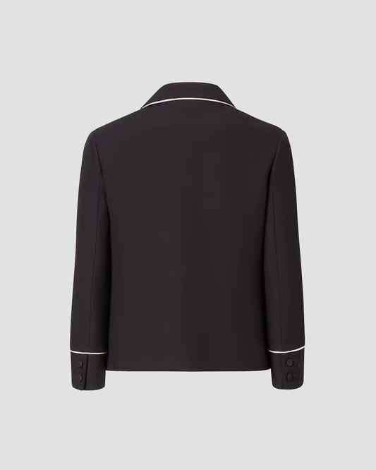 Black Silk and Wool Jacket