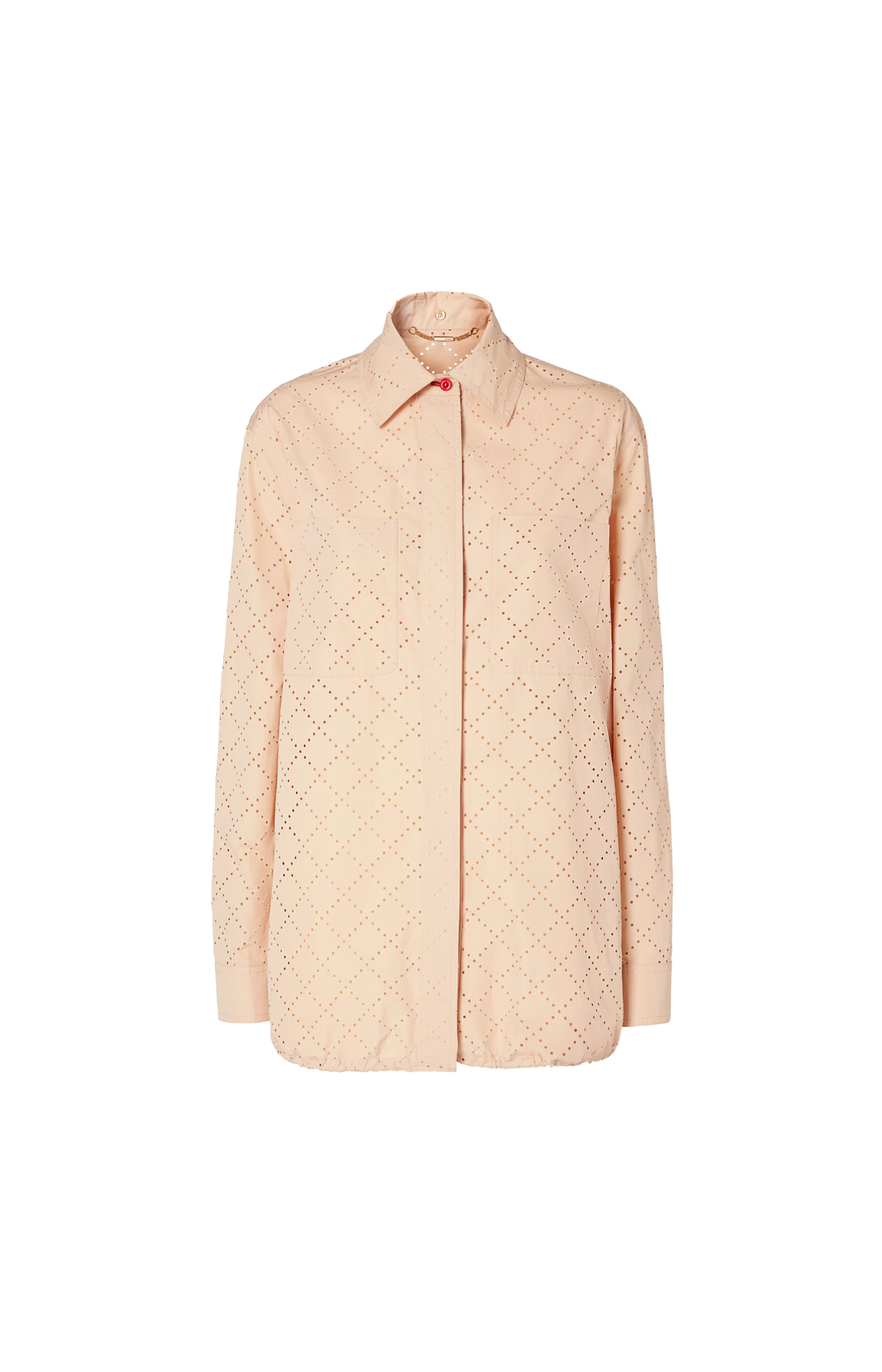 Beige Cotton Argyle Blouson