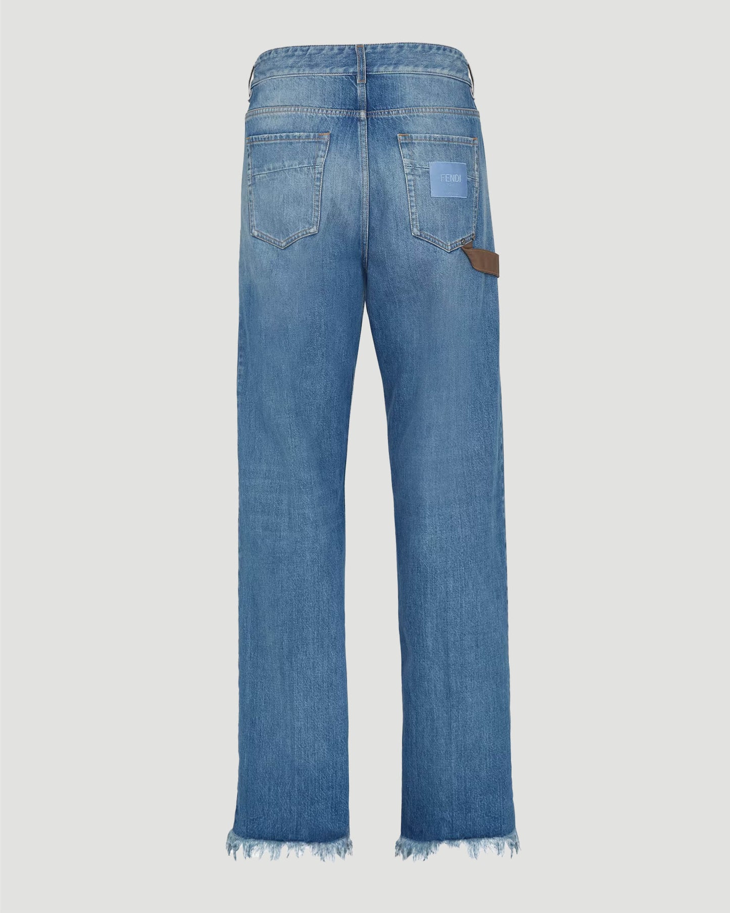 Blue denim trousers