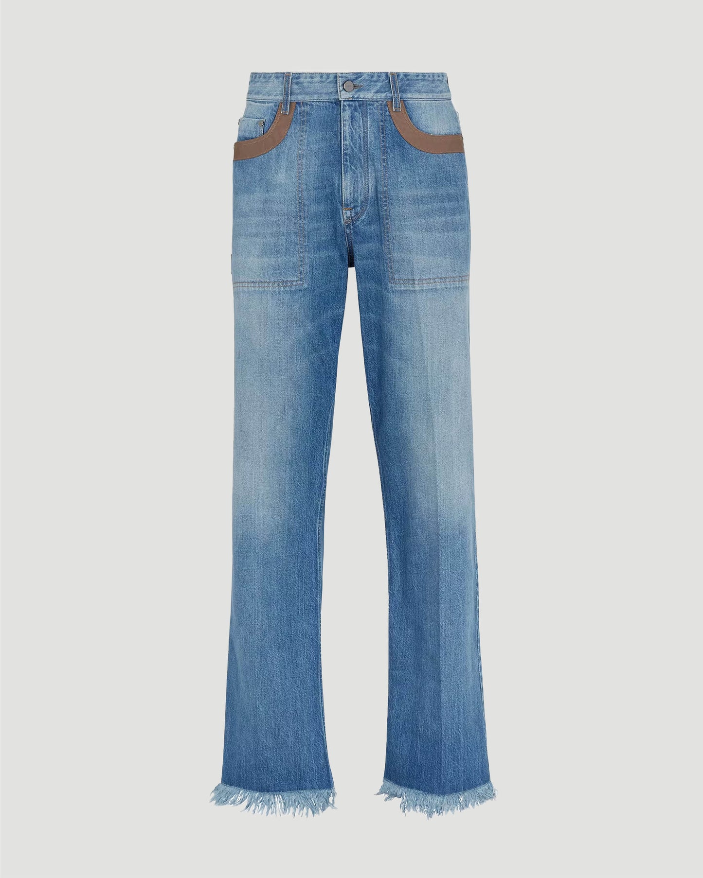 Blue denim trousers