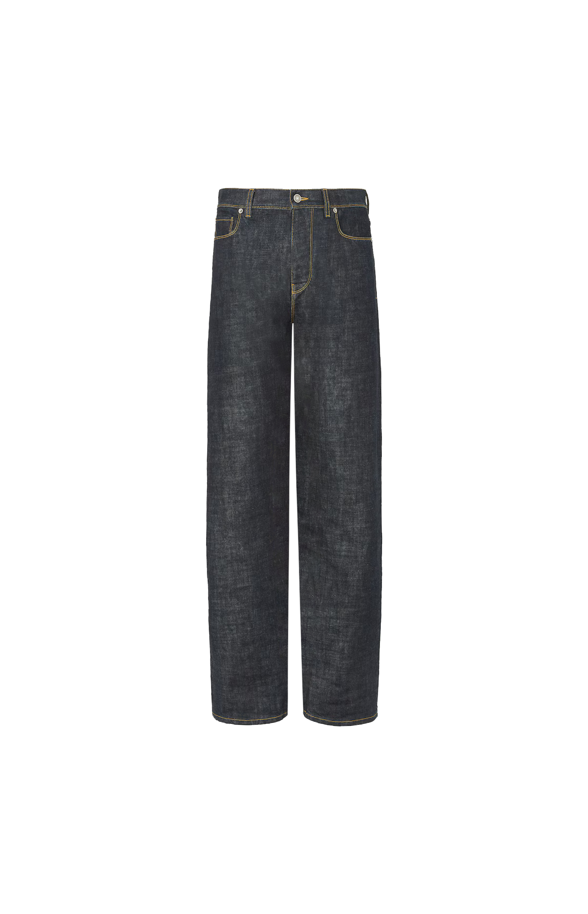 Slim-Fit Cotton Denim Jeans in Navy Blue