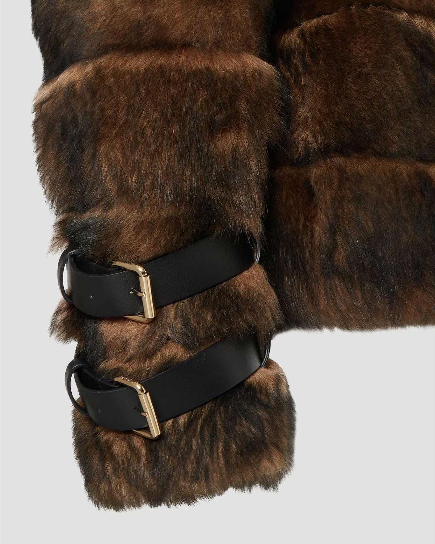 Brown Dorsato Shearling and Nappa Leather Jacket