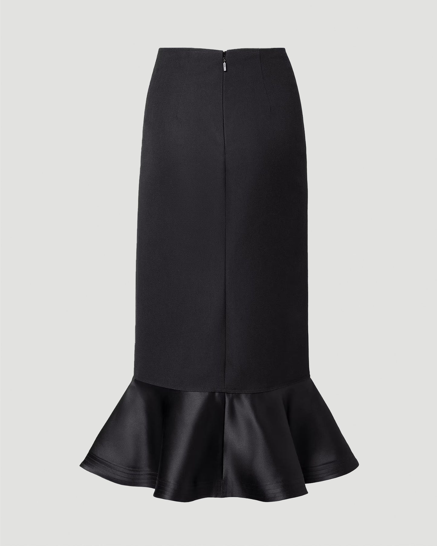 Grain De Poudre Wool Skirt in Black