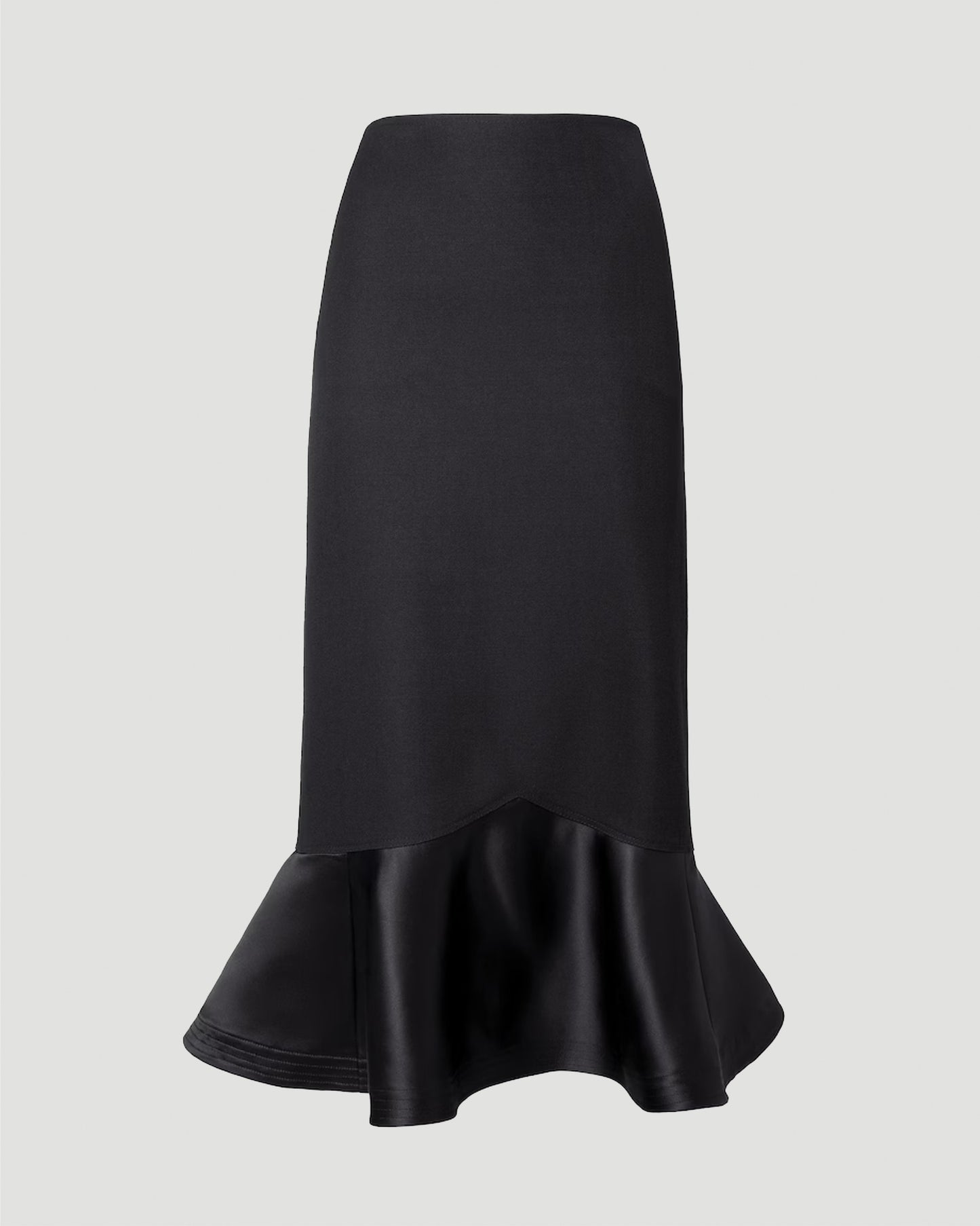 Grain De Poudre Wool Skirt in Black