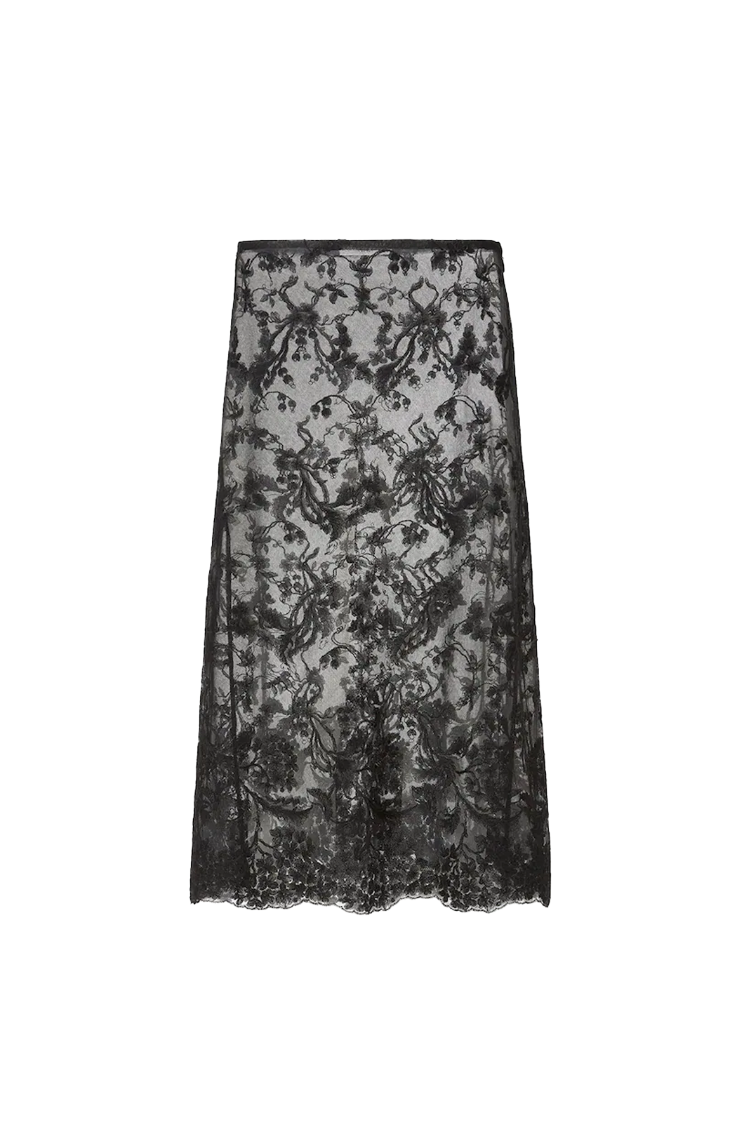 Peonia Lace Skirt in Black