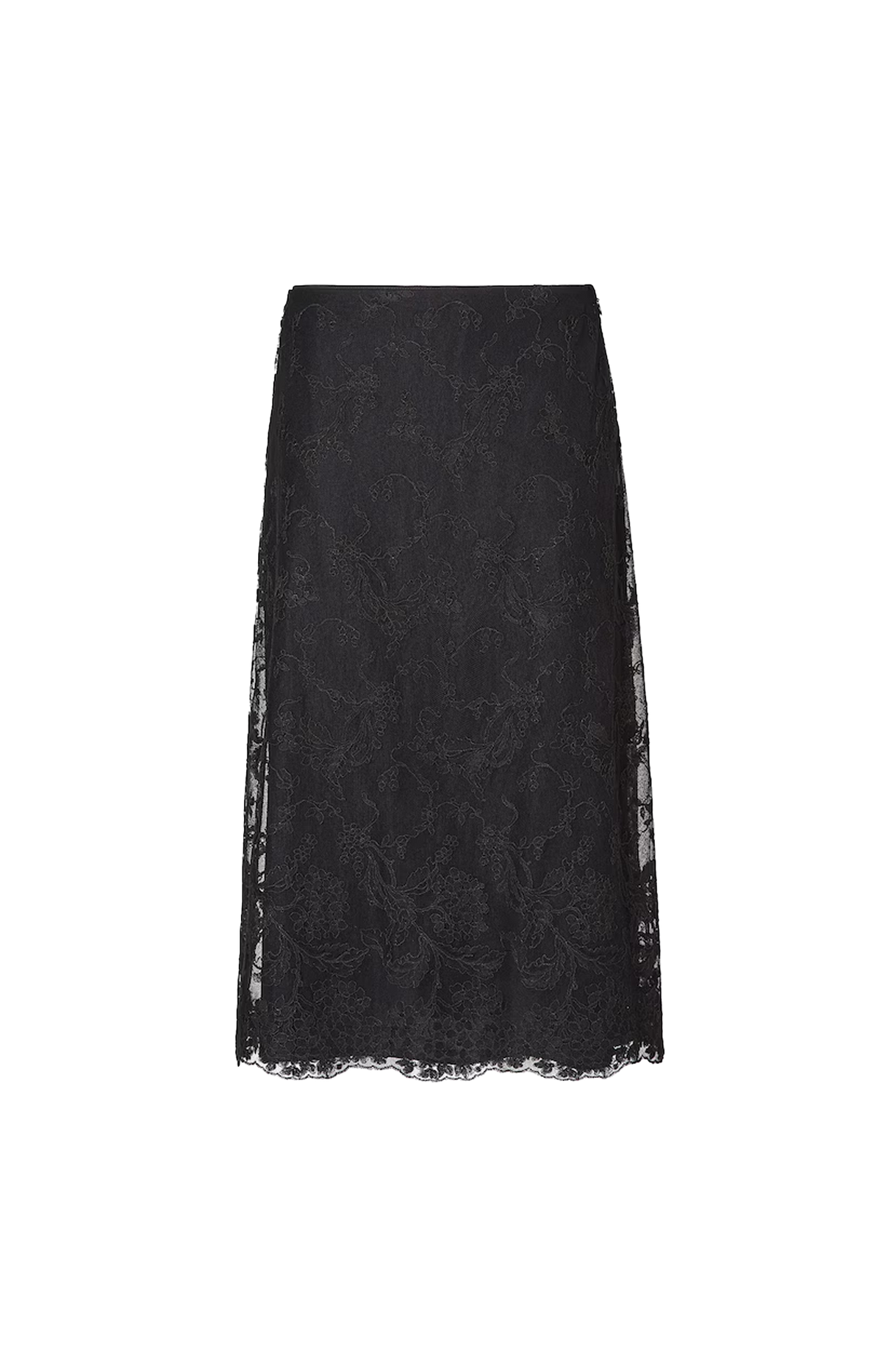 Peonia Lace Skirt in Black